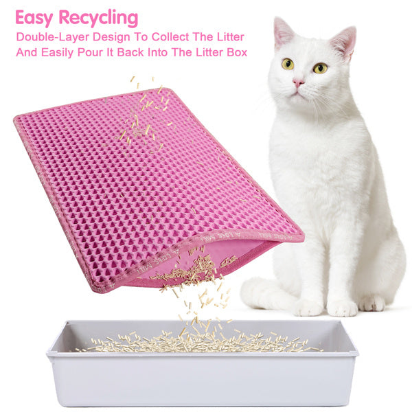 Double Layer Rice Shaped Cat Litter Pad