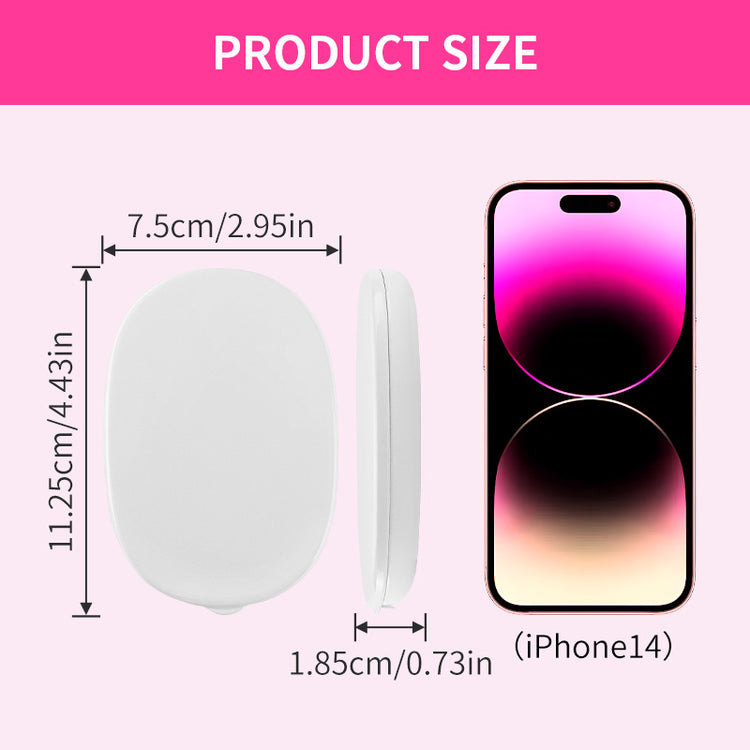 Portable Flip White Makeup Mirror