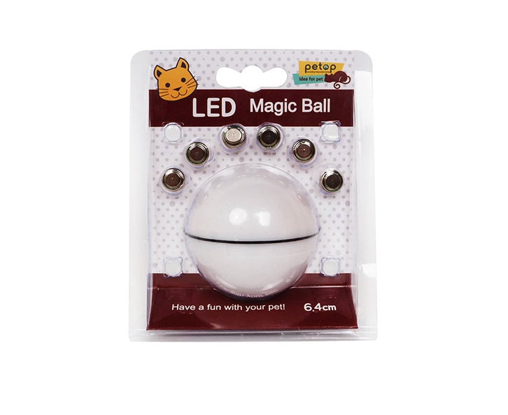 LED Laser Electronic Rolling Pet Funny Cat Toy Ball white