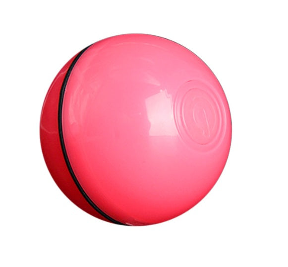 LED Laser Electronic Rolling Pet Funny Cat Toy Ball USB Pink