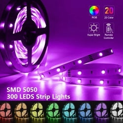 DC12V 1M 5M SMD 5050 RGB White Waterproof 300 LED Flexible Tape Strip Light