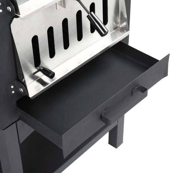 Freestanding Carbon Grill With Chimney, Wheels, Pizza Stone, And Pizza Shovel