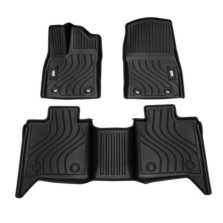 All-Weather TPE Front And Rear Row Floor Liners Floor Mats Fit For Toyota Tundra CrewMax Cab 2022-2025, Custom Fit Tundra Car Mats 20484
