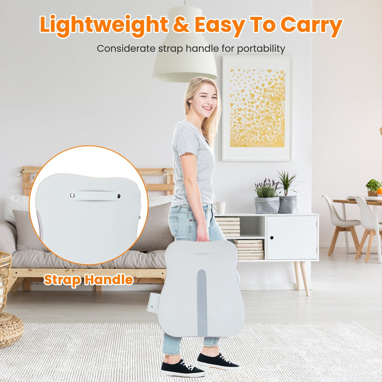 1 Set Shiatsu Back Massager 3D Deep Tissue Kneading Massage Pillow Cordless USB Rechargeable With 3 Massaging Modes 2 Heating Levels 10Mins Auto-Off For Back Shoulder Waist Lumbar No Chair