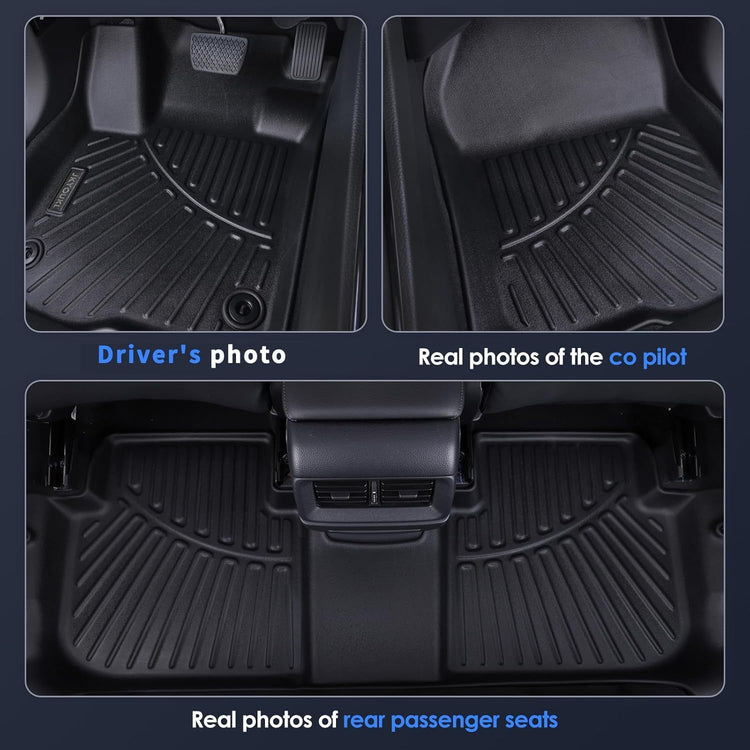 Floor Mats & Cargo Liners Compatible For 2024 2025 Hyundai Kona -Not Fit Electric,TPE All Weather 2 Row Floor Liners And Trunk Mat Mats Accessories-Black