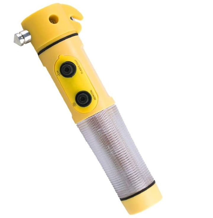 Red&Yellow Multi-functional Car Safety Hammer With Flashlight