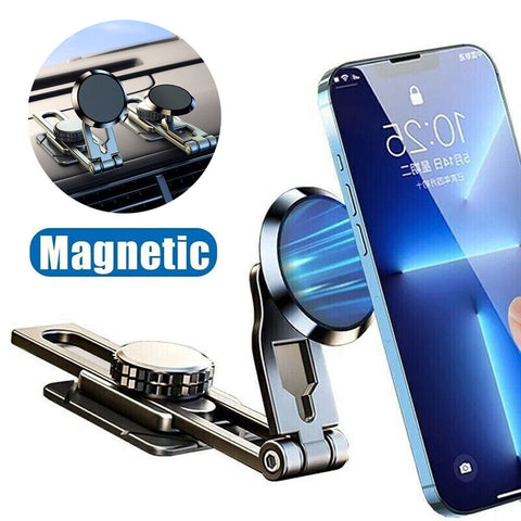 Universal 360 Degrees Rotation Magnetic Car Dashboard Cell Phone Holder Foldable Mount
