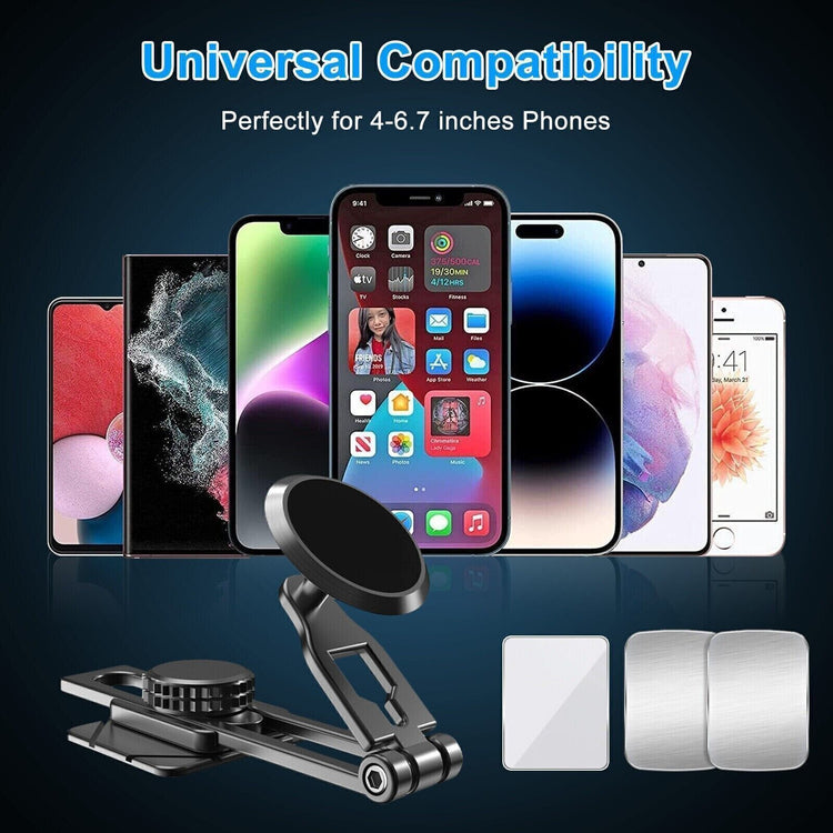 Universal 360 Degrees Rotation Magnetic Car Dashboard Cell Phone Holder Foldable Mount