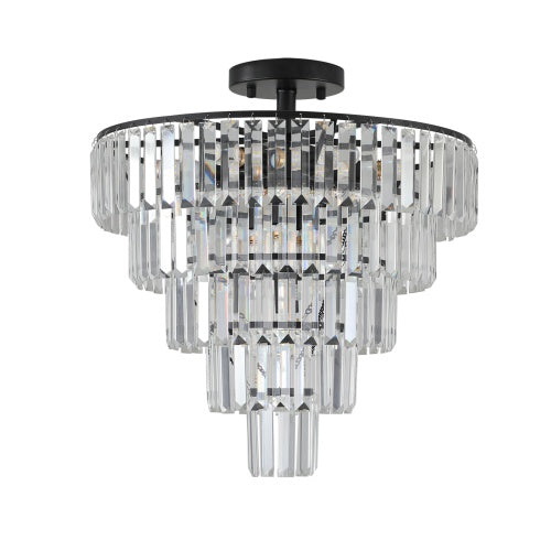 Large Black Crystal Chandelier, Contemporary Style Chandelier, Dining Room, Living Room, Bedroom - Bulb Not Included Unavailable Platforms- Temu