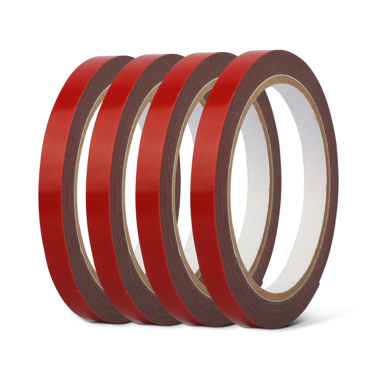 4 Rolls Car Double Sided Tapes Heavy Duty Double Sided Foam Tapes Strong Mounting Adhesive Tapes For Cars Truck Automotive 9.8FT Per Roll