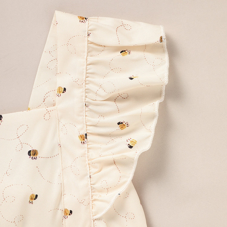 Baby Girl Honeybee Bubble Romper - 1st Bee Day Romper, Infant Bee Birthday Outfit, Cute Bee Romper For Baby