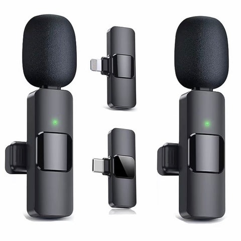 Wireless Lavalier Microphone, Type - C IPhone 15, 16, Rechargeable Wireless Microphone For Video Recording, Game Live Streaming, Interview, Vlog