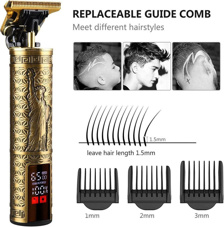 Beard Trimmer Hair Clippers Cordless Hair Cutting Kit Barber Shaving Machine For Men USB Rechargeable 1 PCS