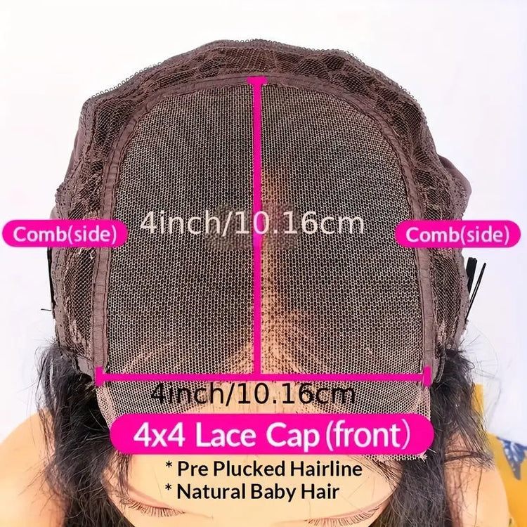 Deep Wave Lace Front Wig Human Hair Density 13x4 Loose Deep Wave HD Lace Front Wig Black Female