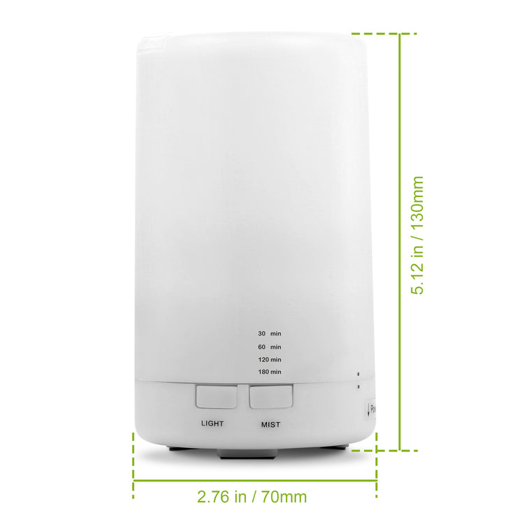 1Pc Mini Cool Mist Humidifier Ultrasonic Aroma Essential Oil Diffuser With 7 Color LED Lights 4 Timer Settings For Office Home Room Vehicle Study Yoga Spa