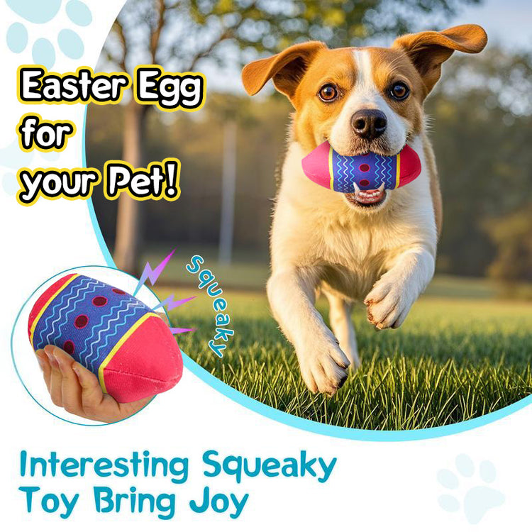 Easter Egg Toys For Pet GREEN And RED Interactive Dog Egg Toy Short-Term Play Design For Aggressive Chewers, Chew Toy With Sounds Modules Squeaky Dog Toy For Small And Medium Dogs, H