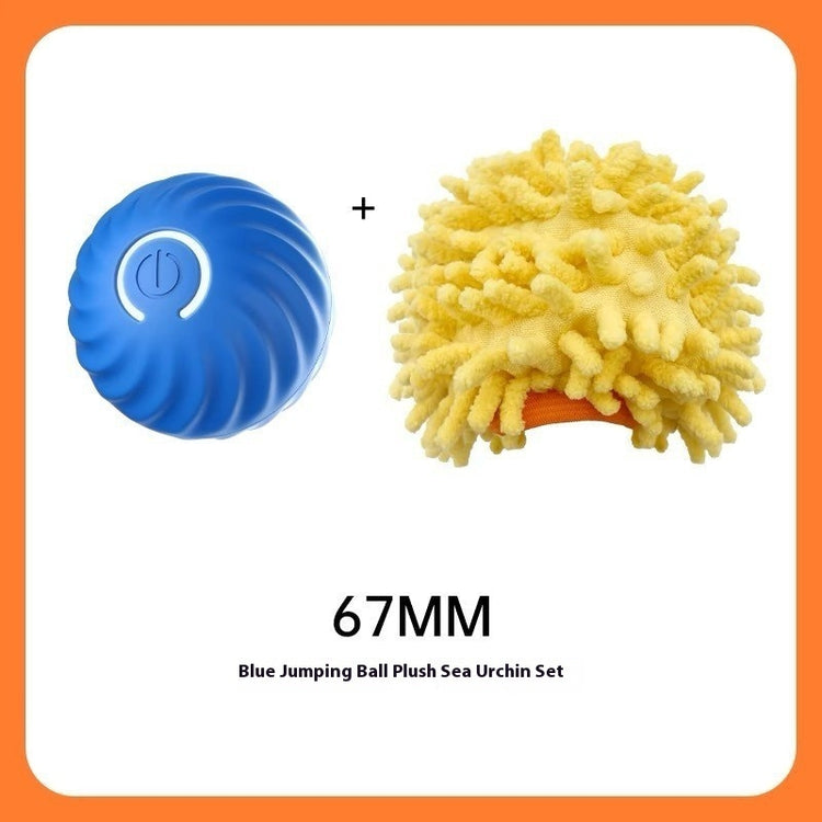 Pet Dog Rubber Ball Toys For Dogs Resistance To Bite Dog Chew Toys Puppy Pets Dogs Training Products Blue sea urchin sleeve 67mm