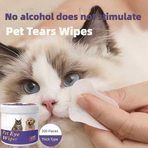 Pet Eye Wipes, 200 Wipes Can Pet Eye CleaningWipes, Tear Stain Removing Wipe, Pet Eye Wipesfor Dogs And Cats, Pets Eye Wipes, Pet Suppliesgentle