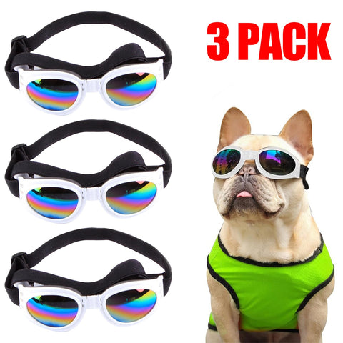Pet Sunglasses Dog Cat Windproof Glasses Accessories Goggles Small Medium Dog Sun Visor Eye Wear Glasses UV Dust Fog Protection With Adjustable Strap