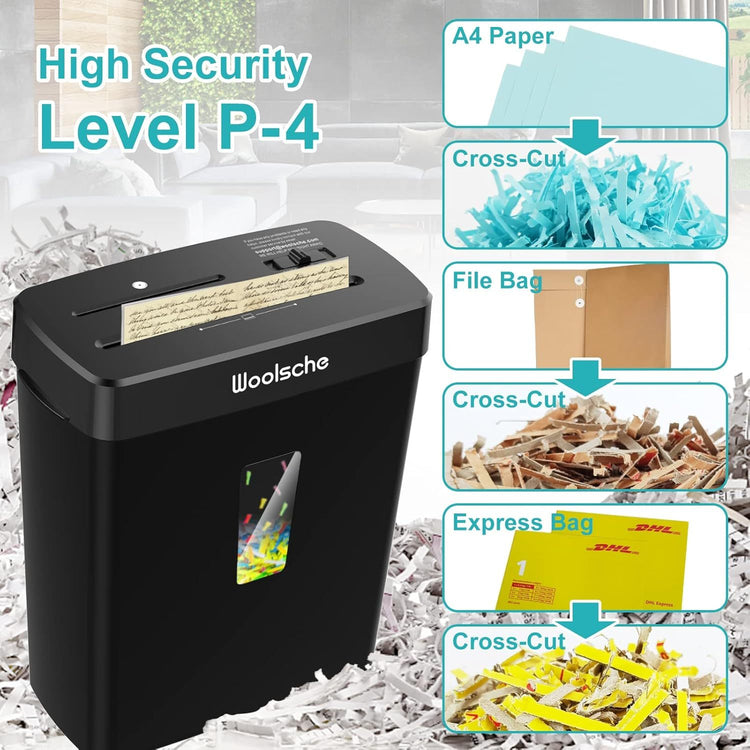Paper Shredder -10 Sheets Of Paper Cut Horizontally With 3.43 Gallon Paper Basket - P-4 Security Level -3 Mode Designs - Shreds CDs And Credit Cards - Durable, Fast, Anti Paper Jam, Suitable For Home