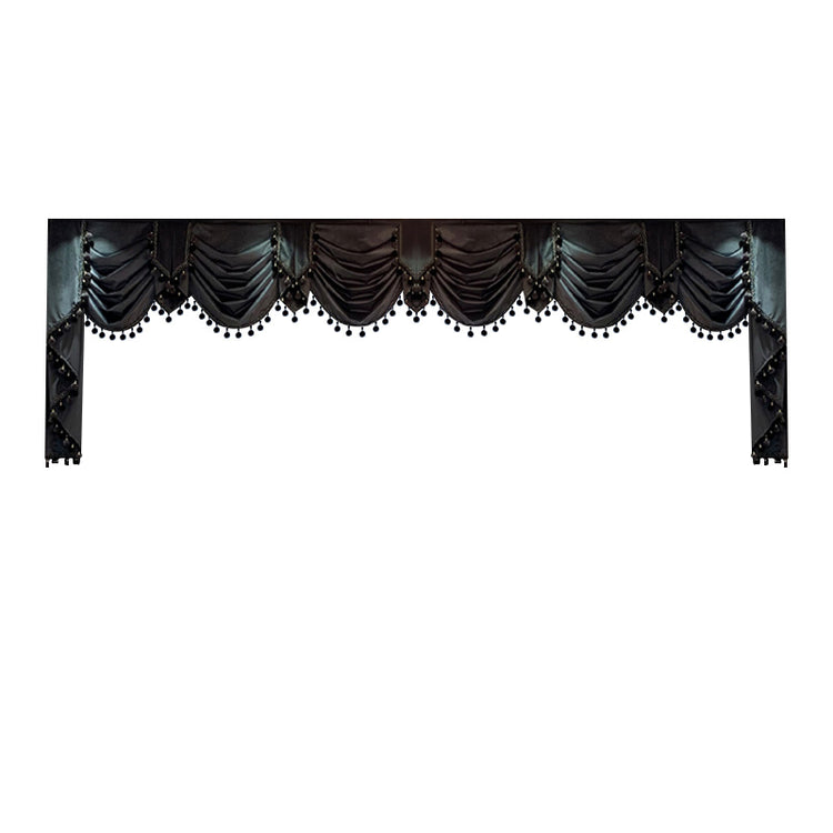 European Luxury Villa, Thick And Luxurious All-black Velvet Curtains, Living Room, Dining Room, Perfect Curtains.