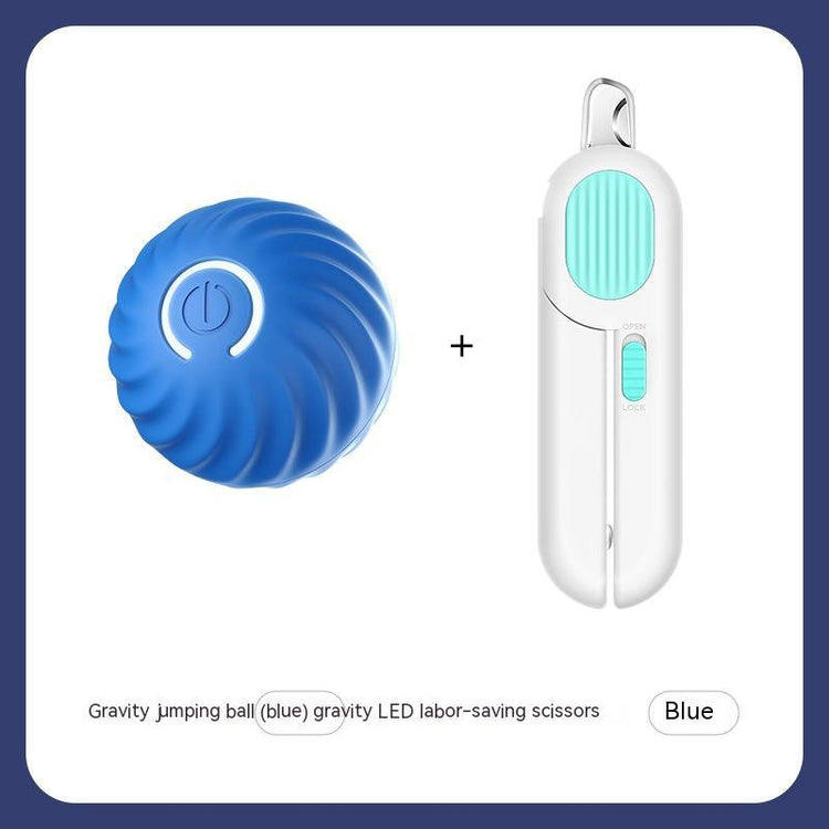 Pet Dog Rubber Ball Toys For Dogs Resistance To Bite Dog Chew Toys Puppy Pets Dogs Training Products Blue Ball Blue Scissors