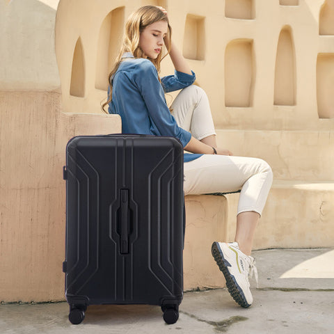 20 24 28 3 Pcs Set In ABS Spinner Wheel Luggage, Carry On Suitcase, Matching Color, TSA Combination Lock