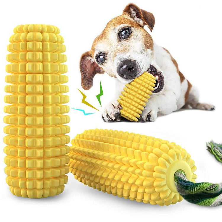 PROKEl Dog Chew Toys Corn Stick Toy For Smal MediumLarge Breed 5.8 Squeak Corn Stick Ropetoy