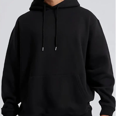 Men's Solid Color Hooded Jumper