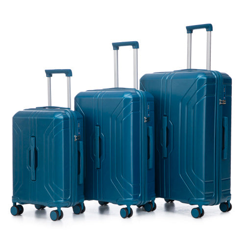 20 24 28 3 Pcs Set In ABS Spinner Wheel Luggage, Carry On Suitcase, Matching Color, TSA Combination Lock