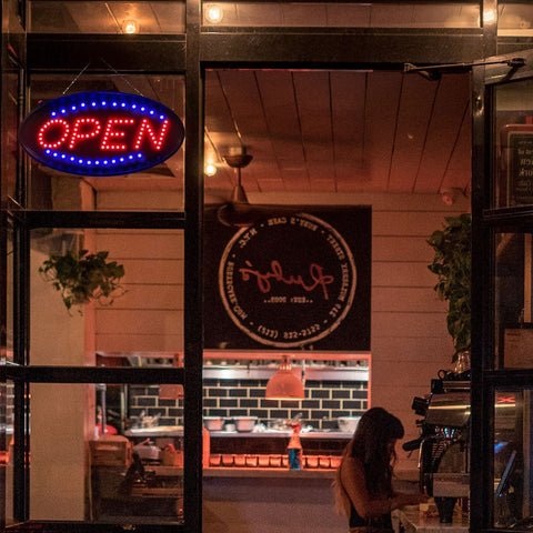 LED Commercial Neon Signage - 18 X 8.5 Inch Oversized Super Bright Advertising Store Sign