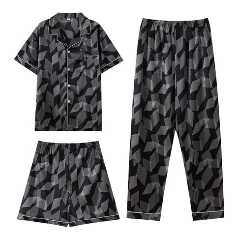 Men S Ice Silk Double Short Suit