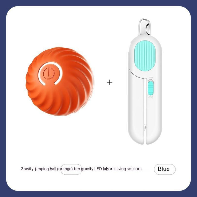 Pet Dog Rubber Ball Toys For Dogs Resistance To Bite Dog Chew Toys Puppy Pets Dogs Training Products Orange Ball Blue Scissors