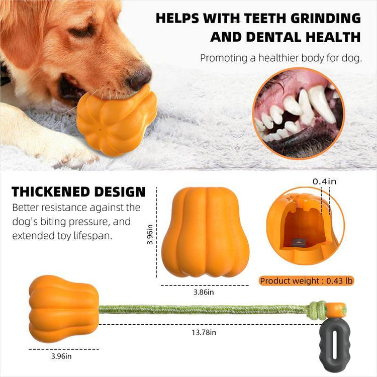 PROKEl Dog Rope Fetch Exercise ToyforMedium Large Aggressive Chewers BreedDogsChew Interactive Toys Training Tug Of WarBallsindoor And Outdoor Halloween Dogtoyorange Plain Indestructible Dogtoy Super