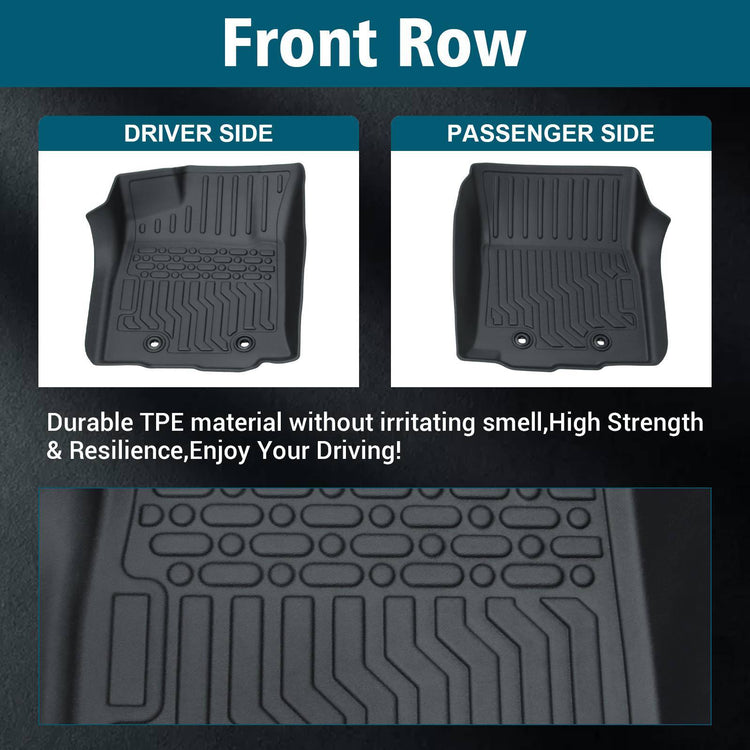 TPE Rubber Car Floor Mats For 18-23 Tacoma Double Cab
