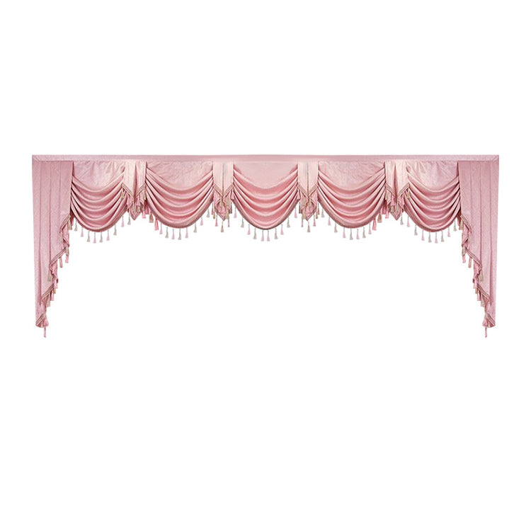 2 Panels European Style High-end Luxury Embroidered Curtains For Modern Bedroom, Without Valance