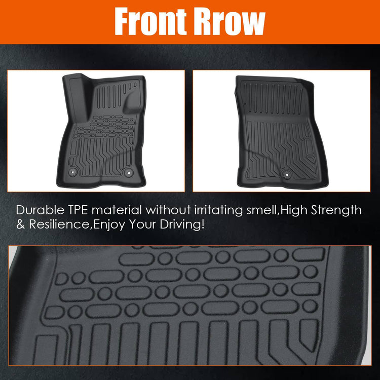 Car Floor Mats TPE Rubber For 21-22 Ford Bronco Sport & 22-23 Maverick