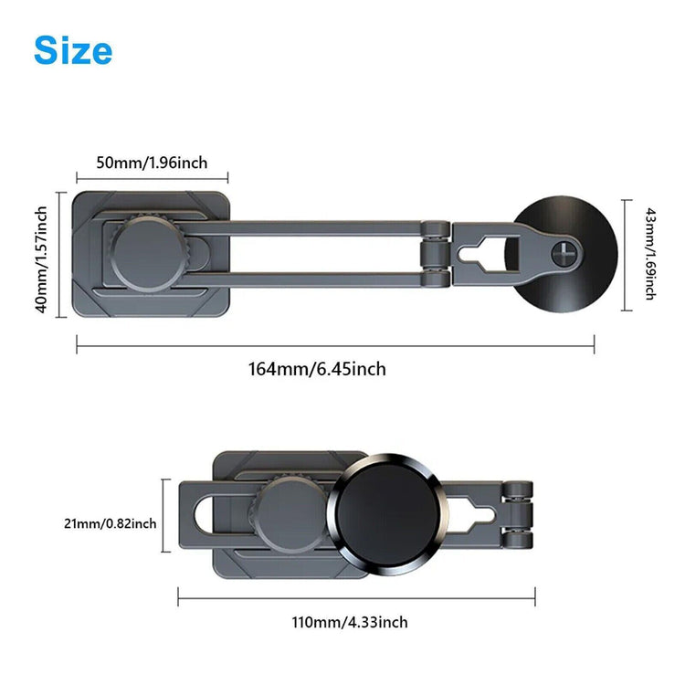 Universal 360 Degrees Rotation Magnetic Car Dashboard Cell Phone Holder Foldable Mount