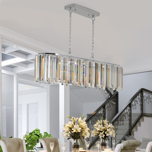 Modern Oval Crystal Chandelier Luxury Home Decor Fixtures - No Bulbs Unavailable Platform- Temu