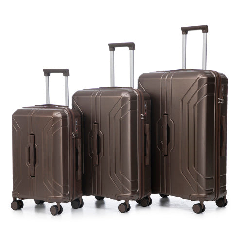 20 24 28 3 Pcs Set In ABS Spinner Wheel Luggage, Carry On Suitcase, Matching Color, TSA Combination Lock