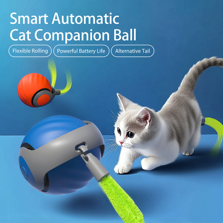 2025 Smart Interactive Cat Ball,Type-C Rechargeable Interactive Cats Toy,Automatic Cat Teaser Toy,Pet Supplies,New Year Gift