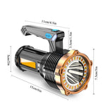Rechargeable LED Flashlight, 8 Mode Searchlight, Spotlight, Portable, Super Bright