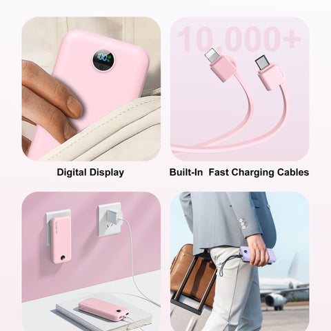 With AC Socket For Fast Charging, It Comes With A Dual-wire Digital Display Power Bank
