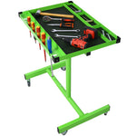 Adjustable Tear Down Work Table With Drawer For Garages, Repair Shops, And DIY, Portable, 4  2.5 Swivel Casters, 220 Pound Capacity, Rubber Corners, Heavy Duty Steel,