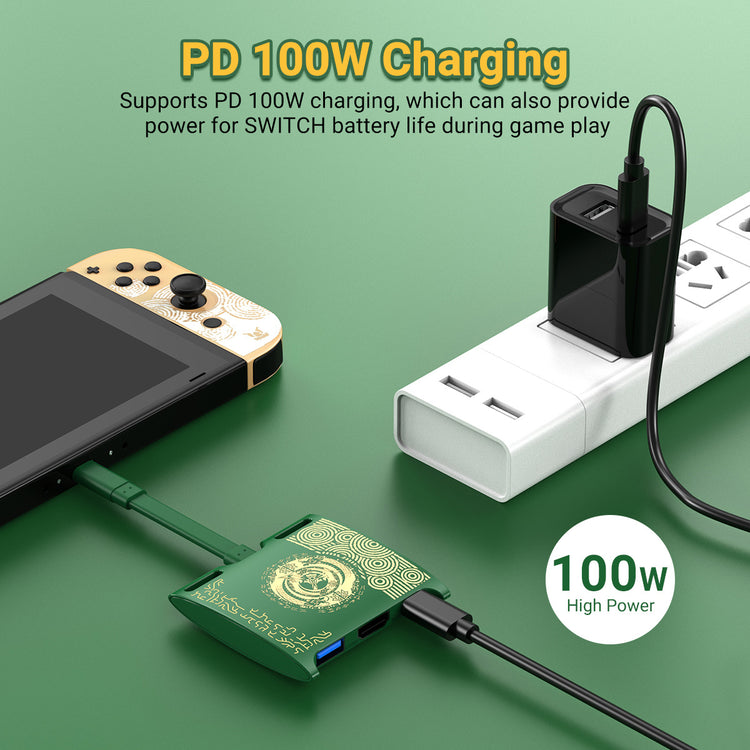 3-in-1 Portable TV Dock With 4K HDMI USB 3.0 Port USB C PD Charging,Travel Docking Station Replacement For