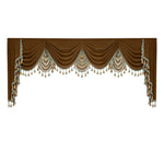 Finished Retro Villa Living Room Bedroom High-grade Thickened Light Luxury Velvet Splicing Curtains, Curtain Drapes Need To Be Purchased