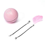 LED Laser Electronic Rolling Pet Funny Cat Toy Ball PinkRecharge