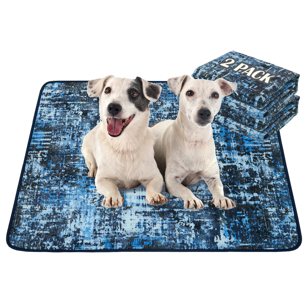 Qeils Washable Pee Pads For Dogs, 2 Pack Reusable Puppy Pads Super Absorbent Leakproof Dog Training Pads, Non-Slip Potty Pads For Floor, Crate, Couch, Whelping Pads Litter Mat Puppy Supplies