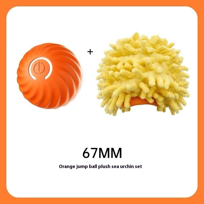 Pet Dog Rubber Ball Toys For Dogs Resistance To Bite Dog Chew Toys Puppy Pets Dogs Training Products Orange sea urchin sleeve 67mm