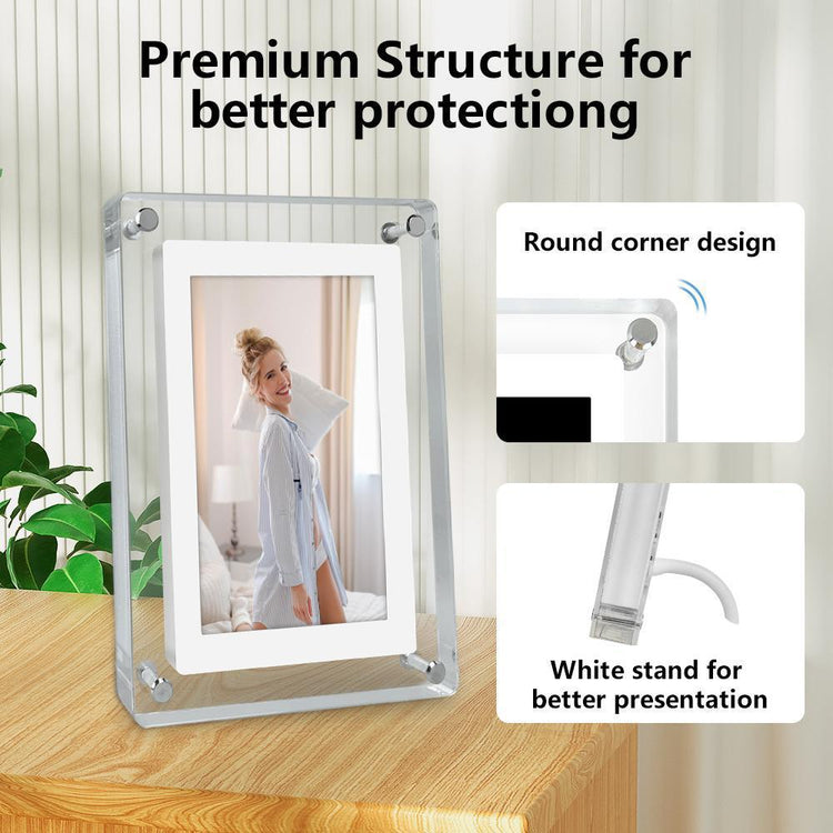 5 Inch 4GB Memory IPS HD Screen Crystal Advertising Player Acrylic Digital Photo Frame Gift